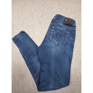 Silver Suki Jeans Dark Wash Mid-Rise‎ Skinny Jeans Women's Size 29x31